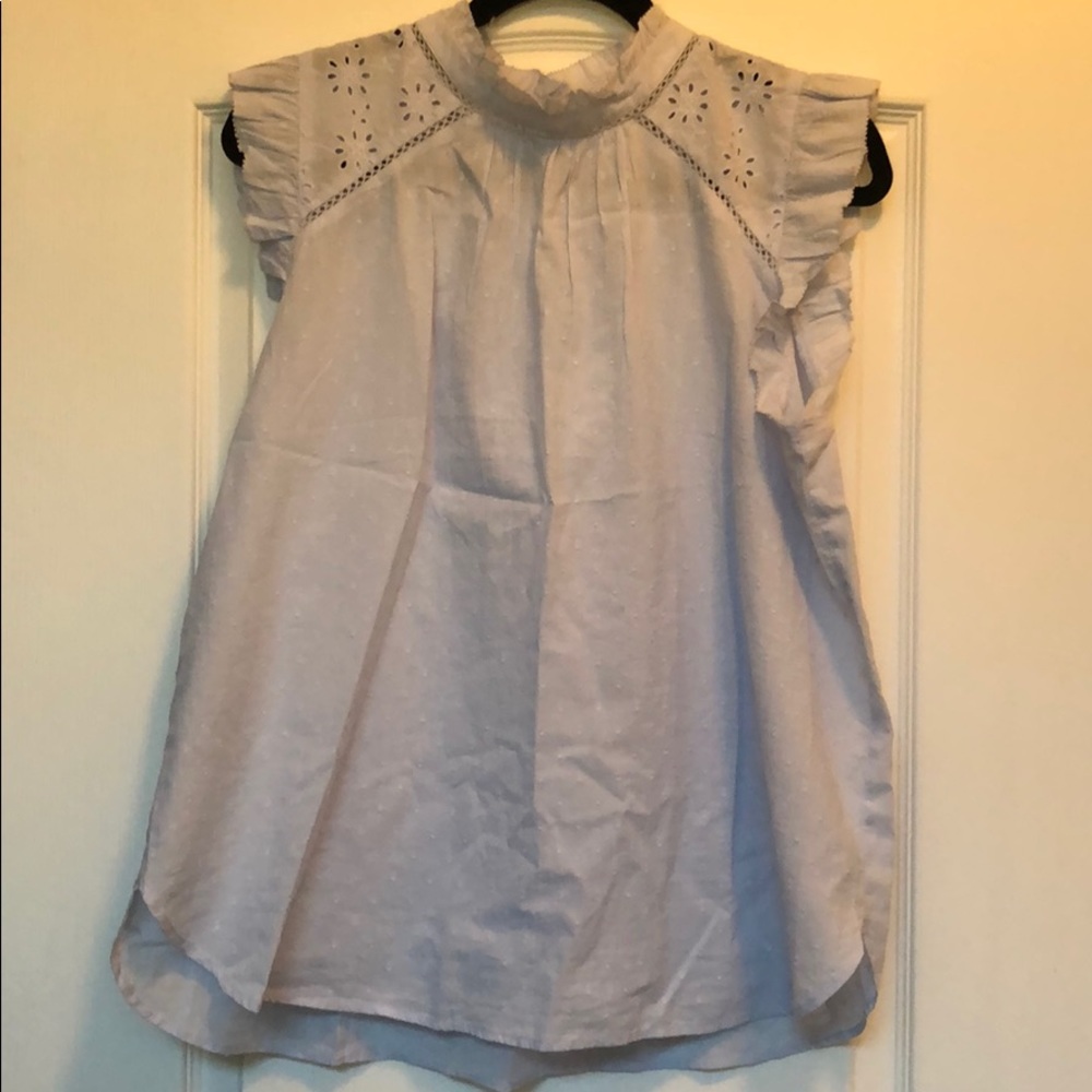 NWT LOFT Swiss dot blouse